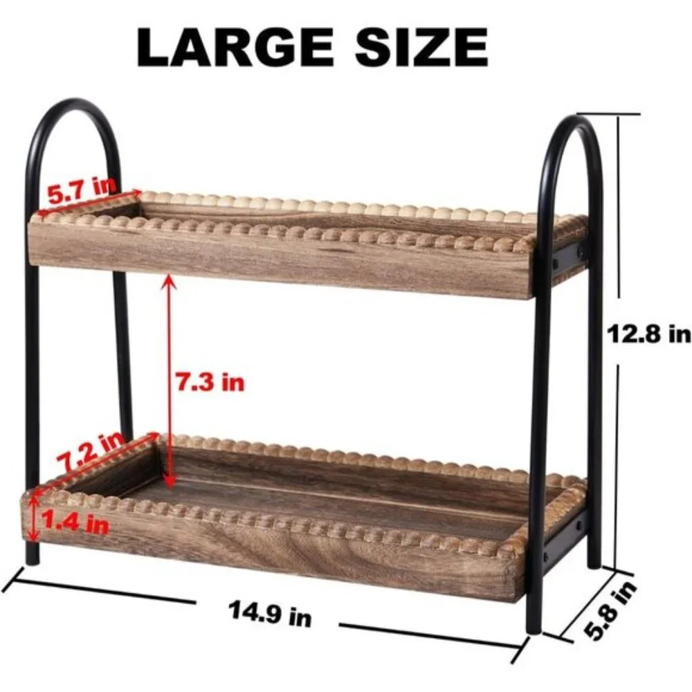 New 2-Tier Bathroom Countertop Organizer, Vanity Storage Shelf for Skincare